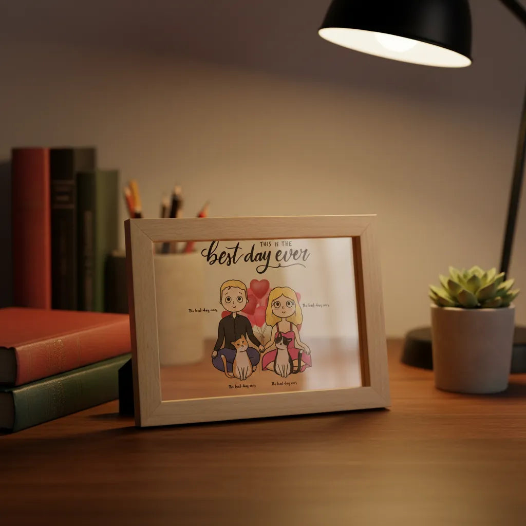 The best day ever Wooden Framed