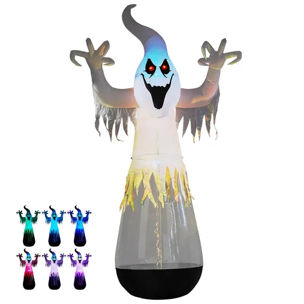 12 ft inflatable half-body clear PVC ghost - product photo 5 of 6