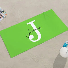 Simple Signature Personalized 30x60 Beach Towel