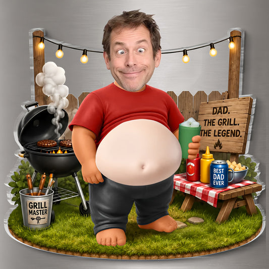 Best Dad Ever & Grill Legend– Personalized Father's Day Funny Gifts For Dad, Grandpa