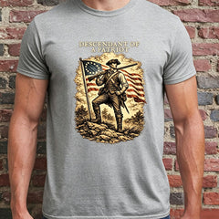Descendant of a Patriot Shirt, Custom Revolutionary War Ancestor Tee, America 250 Shirt