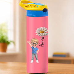 Custom Kids Insulated Water Bottle - Personalized Back To School Gifts For Kids - New Year New Adventures