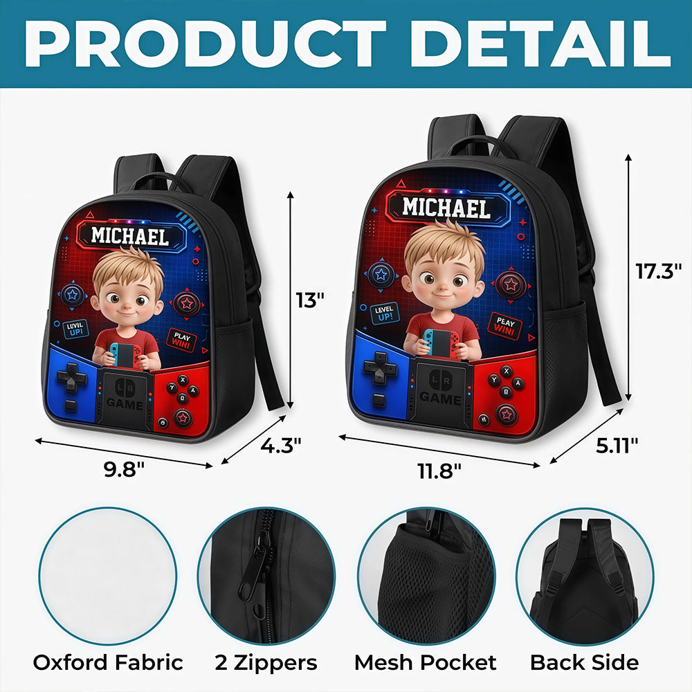 Custom Kids Front Printed Backpack - Personalized Back To School Gifts For Kids - Ready For Class
