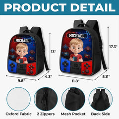 Custom Kids Front Printed Backpack - Personalized Back To School Gifts For Kids - Ready For Class