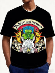 Turns out every day the sun hides luck inside. Printed Short Sleeve