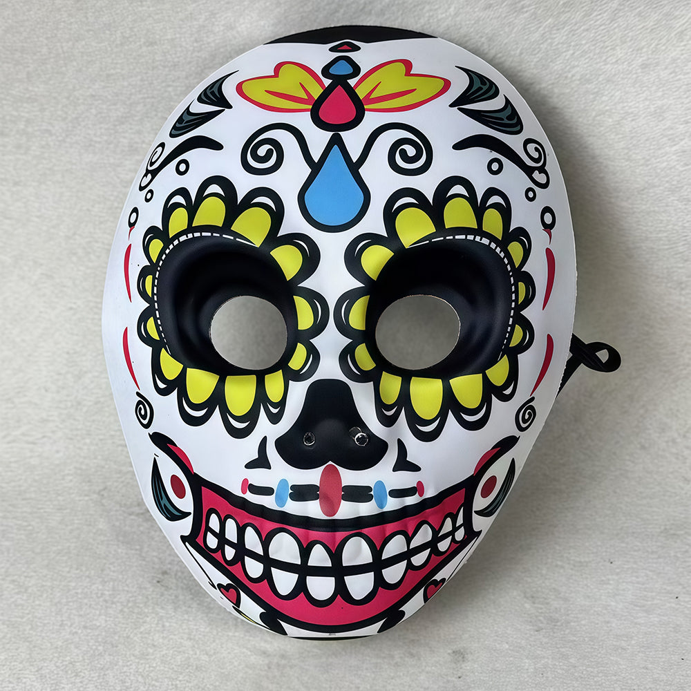 Halloween Skull Digital Printing Face Mask for Costume Party Dance Mask