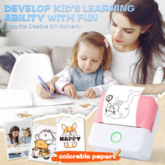 Mini Portable Bluetooth Thermal Printer | Inkless Pocket Sticker & Photo Printer for Notes, Lists & DIY Art