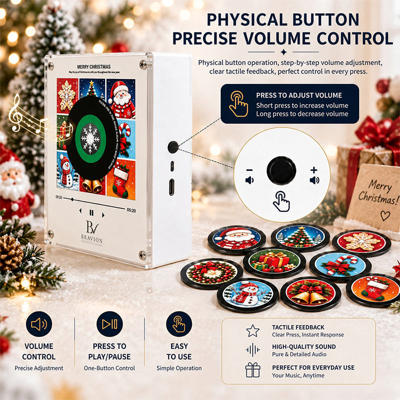 Christmas NFC music fridge magnet creative gift music player 9 CD discs magnetic decoration
