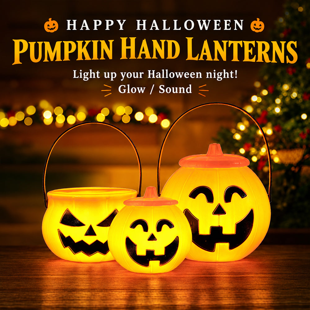 Halloween Portable Pumpkin LED Light - Candy Bucket