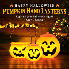 Halloween Portable Pumpkin LED Light - Candy Bucket