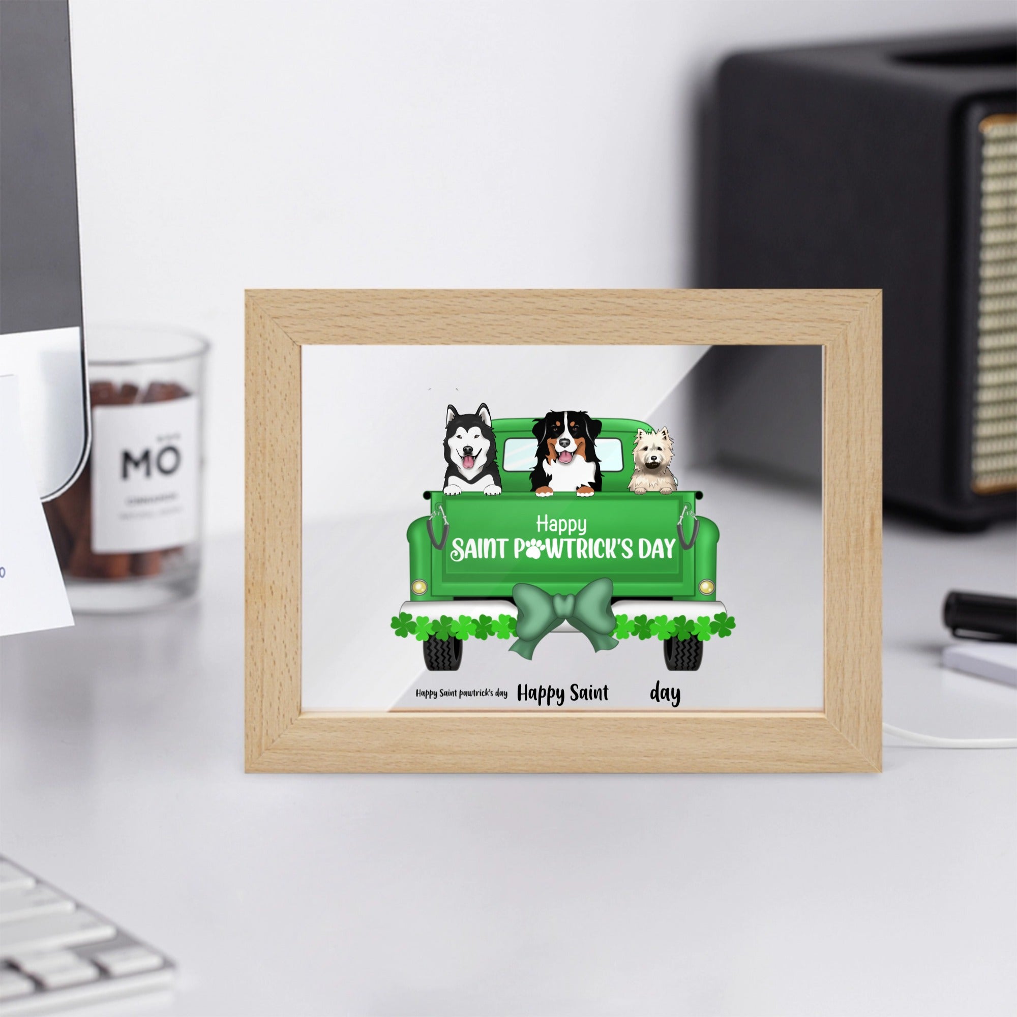 Happy Saint pawtrick's day Wooden Framed