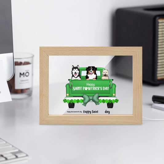 Happy Saint pawtrick's day Wooden Framed