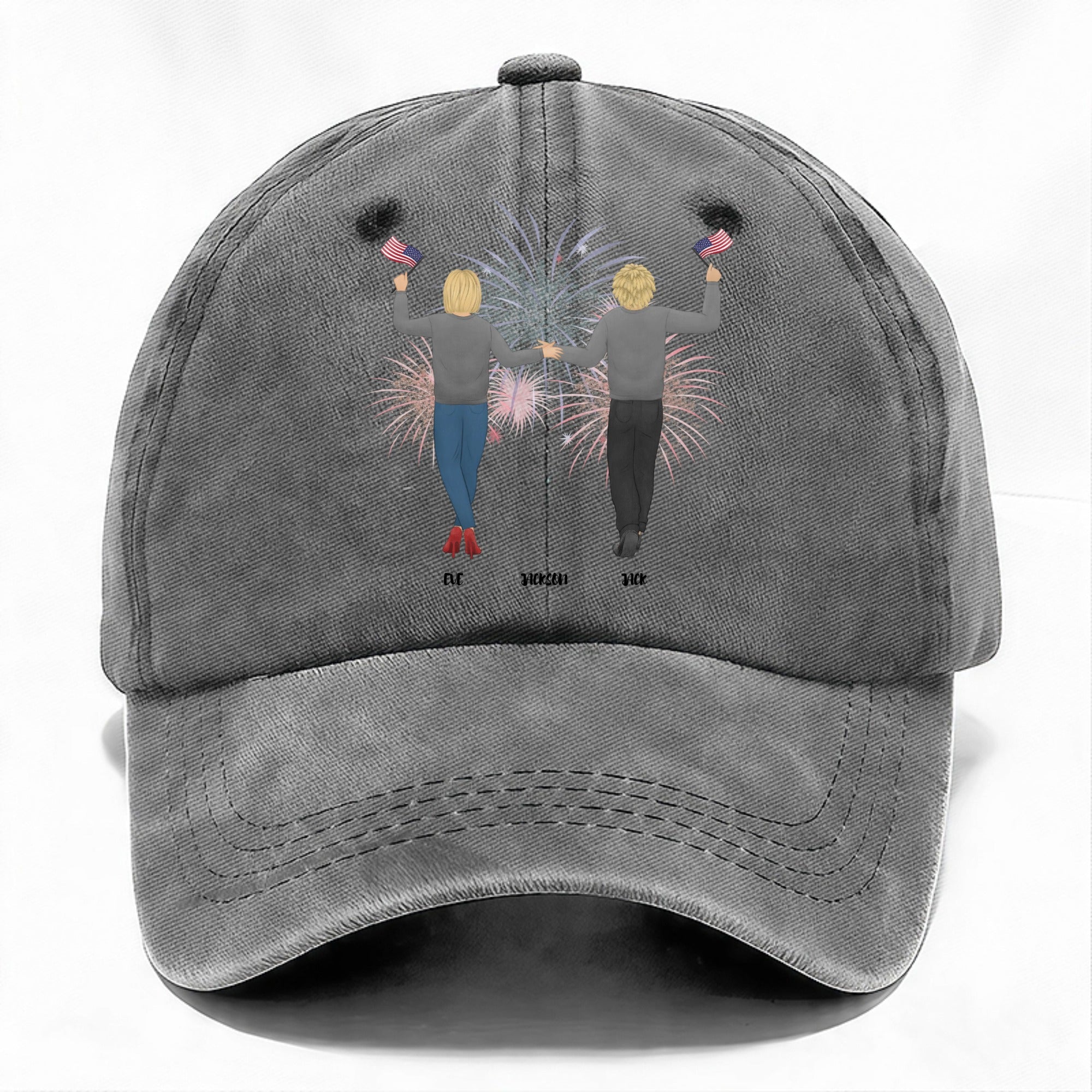 Custom Proud parents Washed Baseball Cap