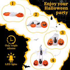 11.8 ft inflatable ghost, spider and pumpkin - product photo 2 of 6