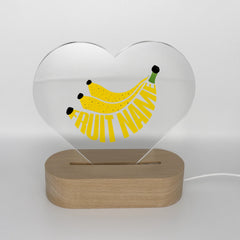 Fruit Name Acrylic Heart-Shaped Plaque