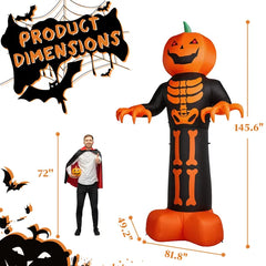 12 ft inflatable grim reaper and skeleton scene - product photo 4 of 6