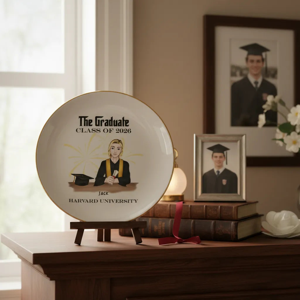 Custom I've graduated Personalized Round Jewelry Dish