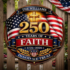 Custom Wood Sign - Personalized America 250th Anniversary Gifts For Mom, Dad, Brother, Sister, Kids - Strong Roots Bright Future