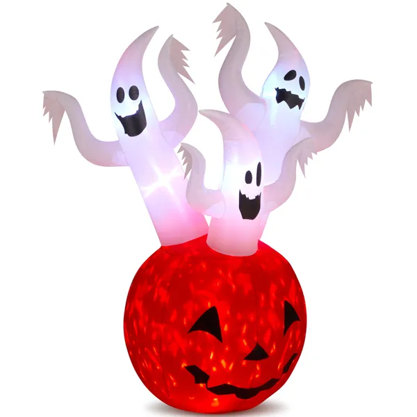 5.9 ft inflatable pumpkin ghost - product photo 3 of 5