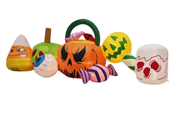 8 ft inflatable pumpkin and candy scene - product photo 3 of 6