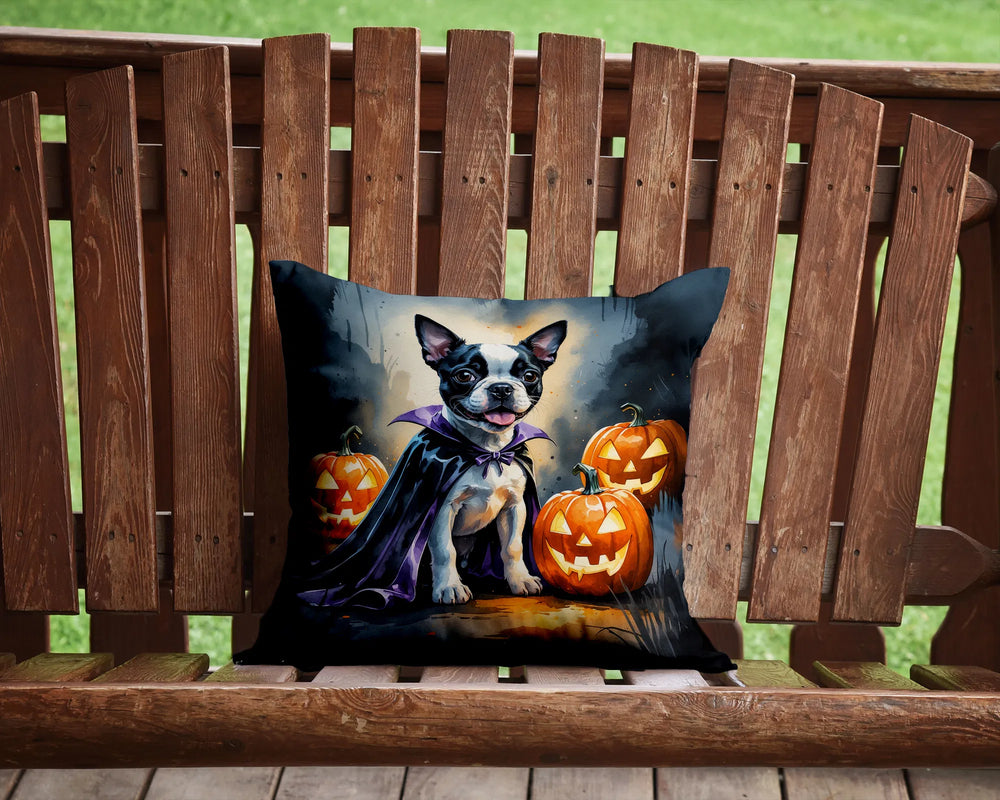 boston terrier halloween throw pillow with insert - product photo 4 of 8
