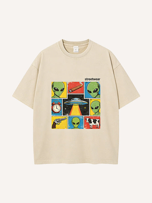 One UFO Four Big Prints Short Sleeve