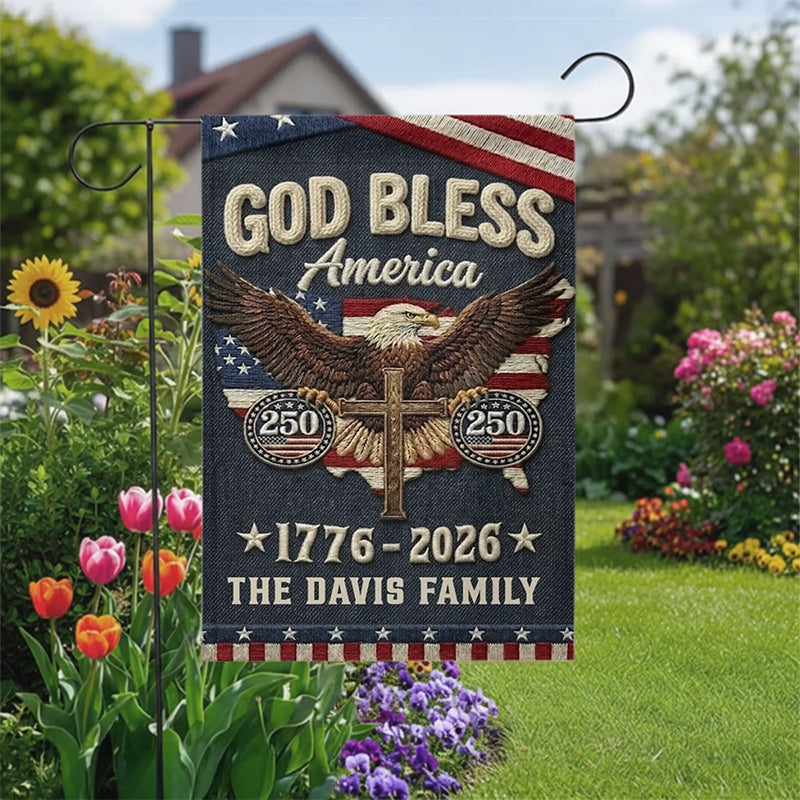 Custom Flag - Personalized America 250th Anniversary Gifts For Mom, Dad, Brother, Sister, Kids - Courage Built Our Future