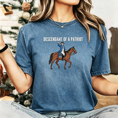 Custom Descendant of a Patriot Shirt: Personalized Revolutionary War Ancestor Tee