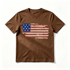 Personalized Multi-Dog American Flag Shirt – Custom Pet Name Cartoon T-Shirt