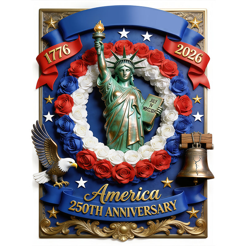 Custom American Heritage Liberty Metal Plaque - Personalized Name Plate, Patriotic Gift for Mom and Dad