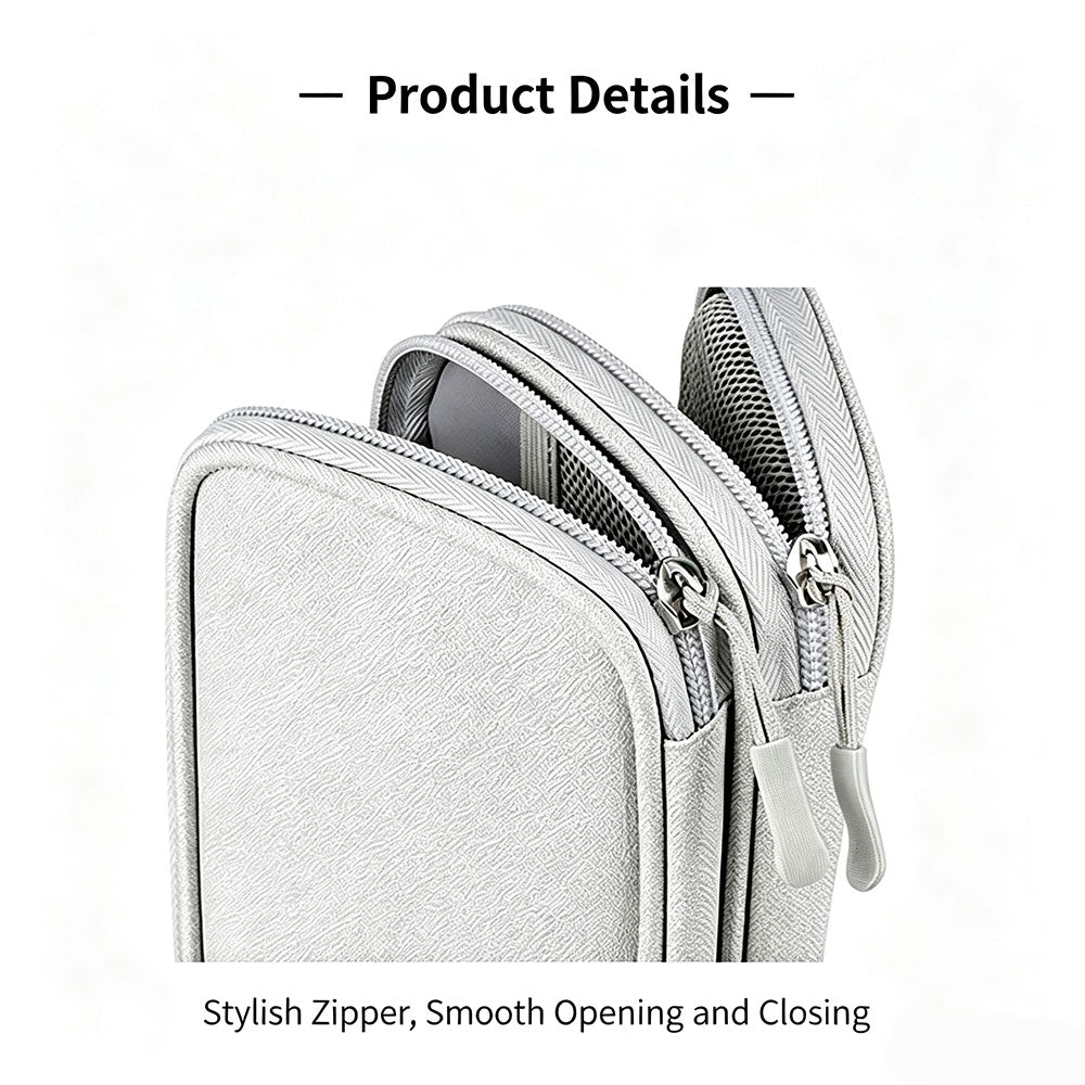 Personalized custom-made printed storage bag, double zipped travel cable storage bag, used for storing USB C cables, mobile power banks and headphones.