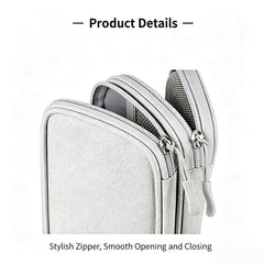 Personalized custom-made printed storage bag, double zipped travel cable storage bag, used for storing USB C cables, mobile power banks and headphones.