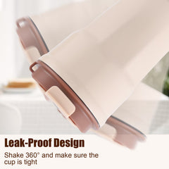 350ml Double Wall Vacuum Insulated Coffee Cup - BPA-Free Leakproof Lid & Strap, Reusable Thermal Mug for Hot/Cold Beverages, Neutral Beige