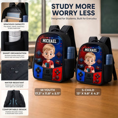 Custom Kids Front Printed Backpack - Personalized Back To School Gifts For Kids - Ready For Class