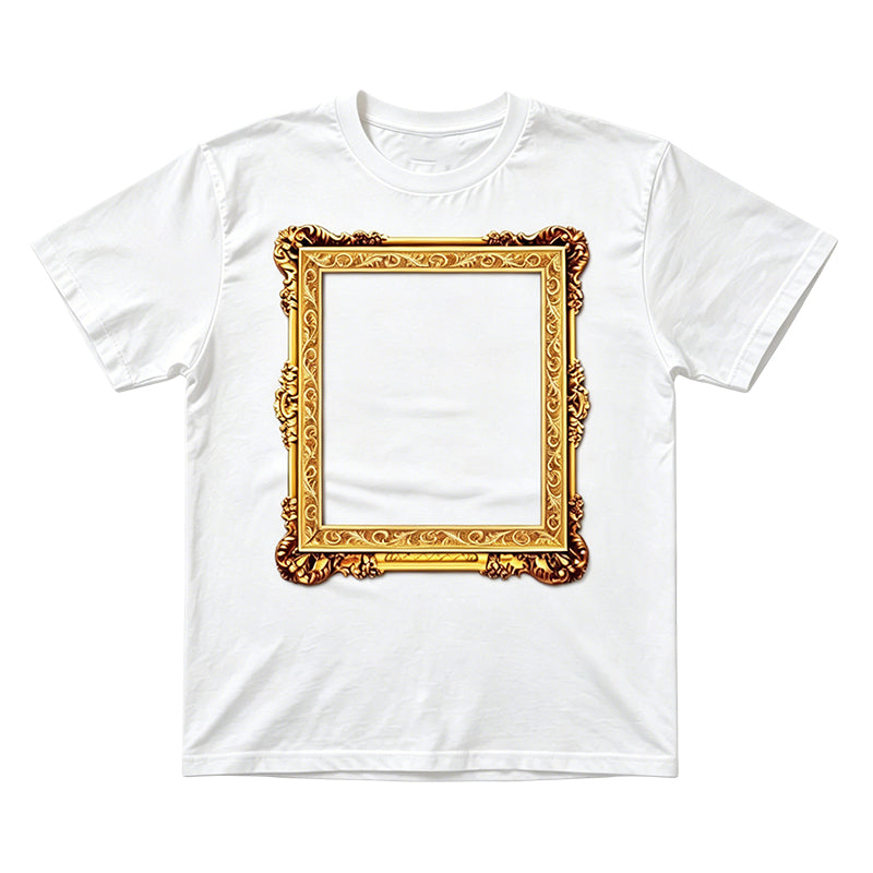 Custom DIY Photo Print T-Shirt - Personalized Name & Message Tee, Memorable Gift for Classmates