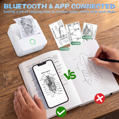 Mini Portable Bluetooth Thermal Printer | Inkless Pocket Sticker & Photo Printer for Notes, Lists & DIY Art