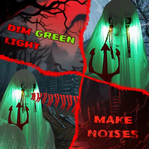 4.3 ft animatronic ghost with trident - product photo 6 of 15