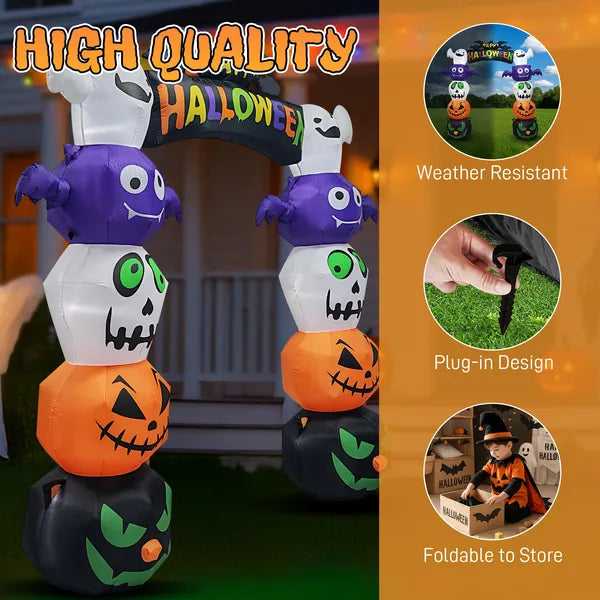 8.2 ft inflatable pumpkin archway - product photo 5 of 6