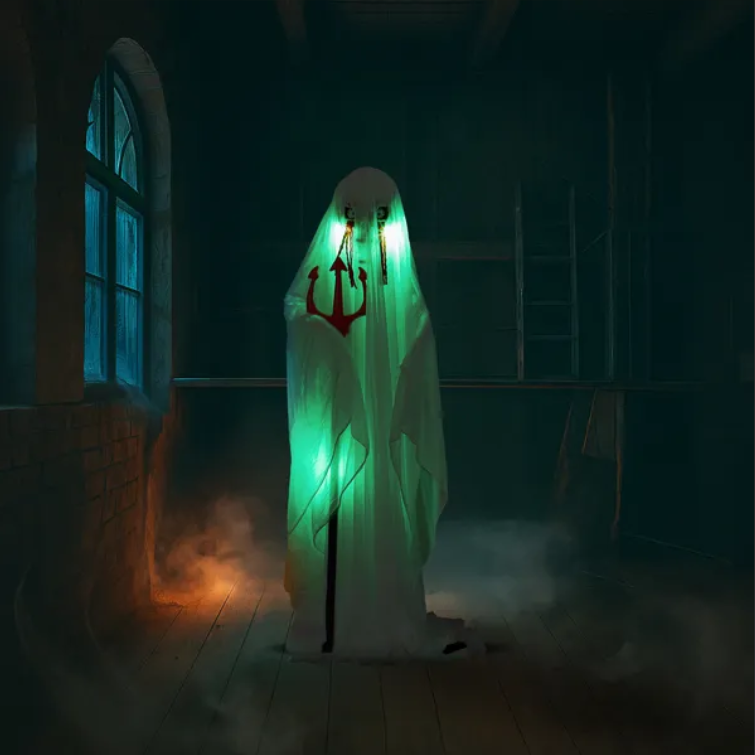 4.3 ft animatronic ghost with trident - product photo 13 of 15