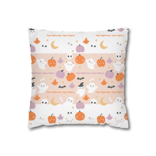 Cute Halloween Name Pattern Pillow