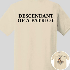 Custom Name 250 Years USA Shirt | Descendant of Patriots Front & Back Shirt | 1776–2026 Patriotic Heritage Tee