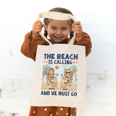 Life's A Beach & We're Just Enjoying The Waves - Bestie Personalized Custom Tote Bag - Summer Vacation Gift For Best Friends, BFF, Sisters