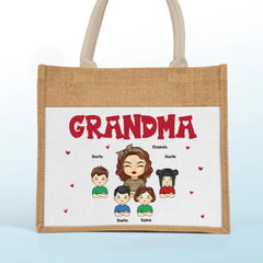 I'm A Professional Grandma - Family Personalized Custom Tote Gift Bags, Jute Tote Bags, Beach Bags - Gift For Mom, Grandma