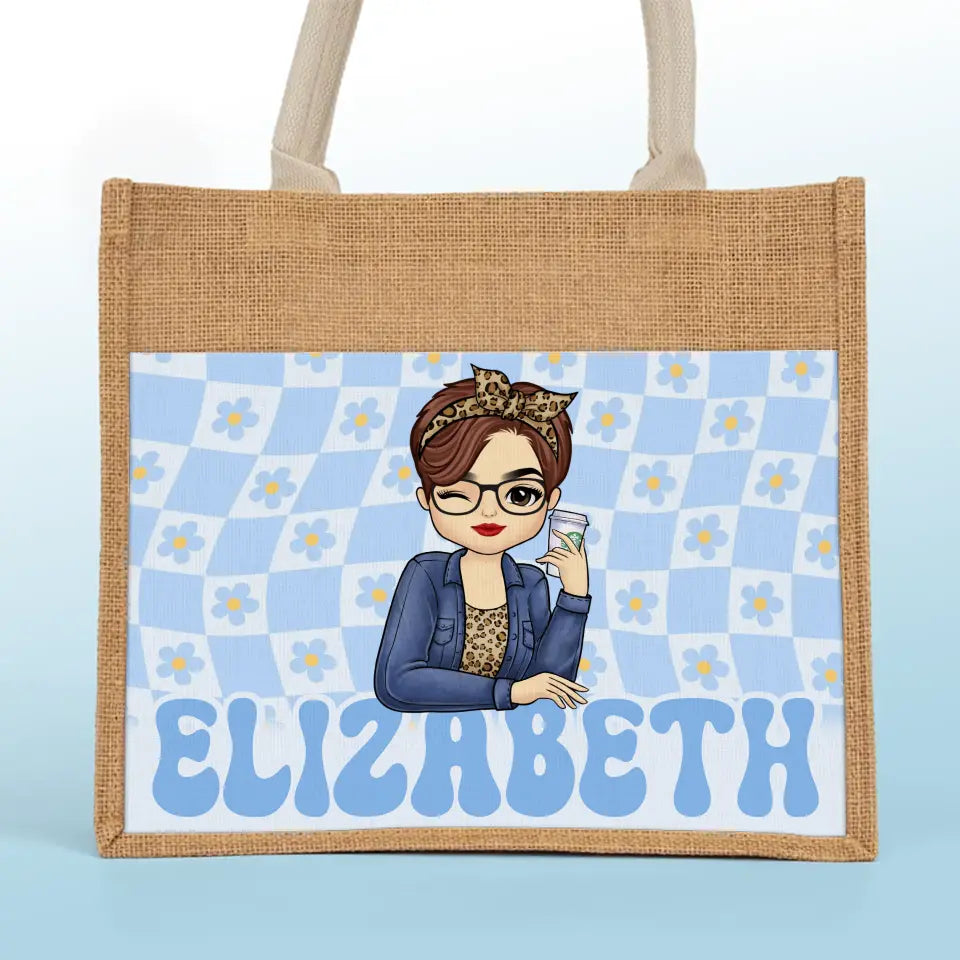 And So The Adventure Begins - Bestie Personalized Custom Tote Gift Bags, Jute Tote Bags, Beach Bags - Gift For Best Friends, BFF, Sisters