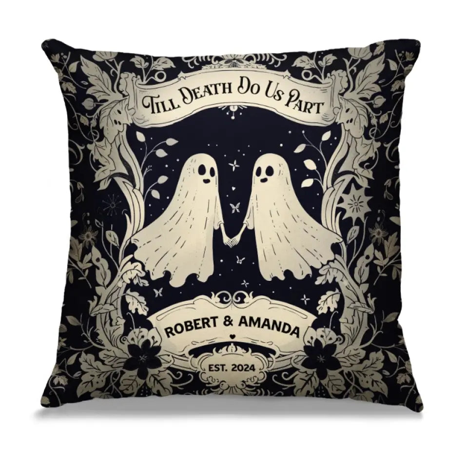 Hanging With My Boo - Couple Personalized Custom Pillow - Halloween Gift For Husband Wife, Anniversary