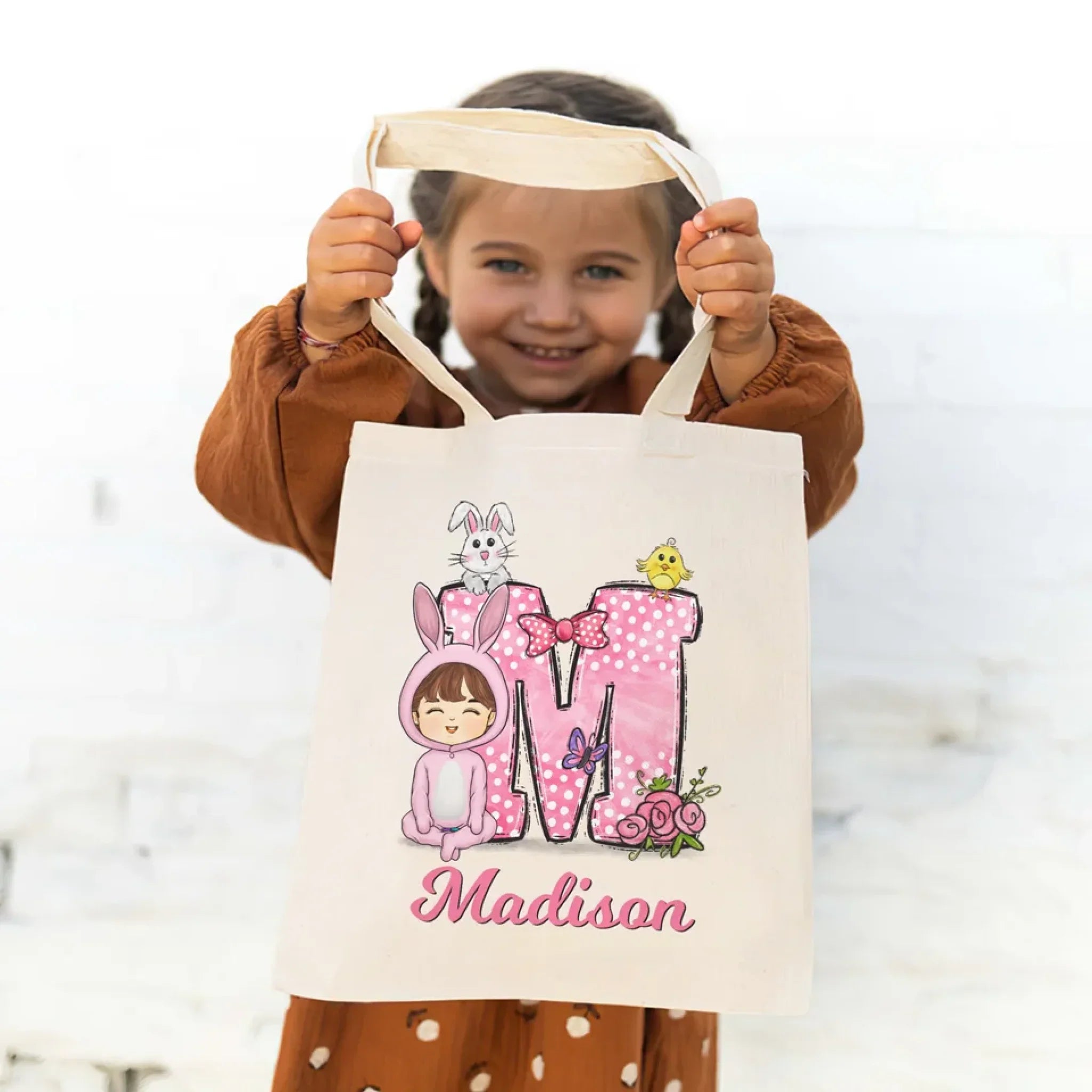 The Perfect Easter Basket Alternative - Family Personalized Custom Tote Bag - Easter Gift For Family Members