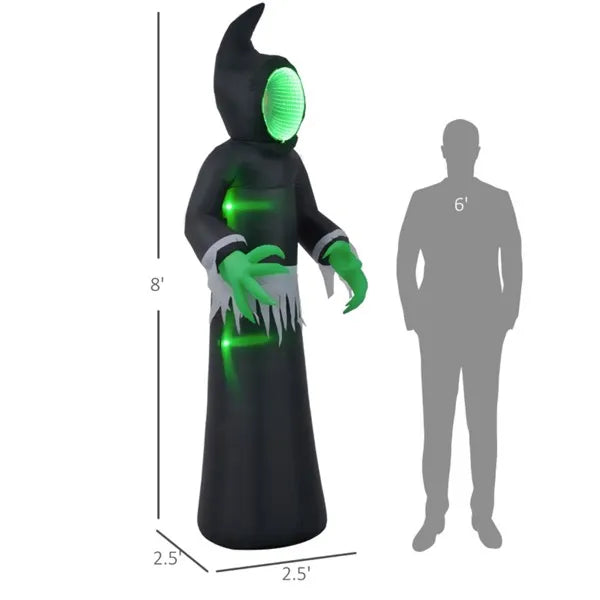 8 ft inflatable mirror face ghost - product photo 2 of 6