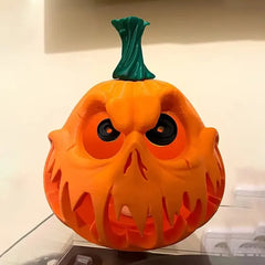 resin skull-headed pumpkin light, 7.88 inch, warm glow - product photo 2 of 7
