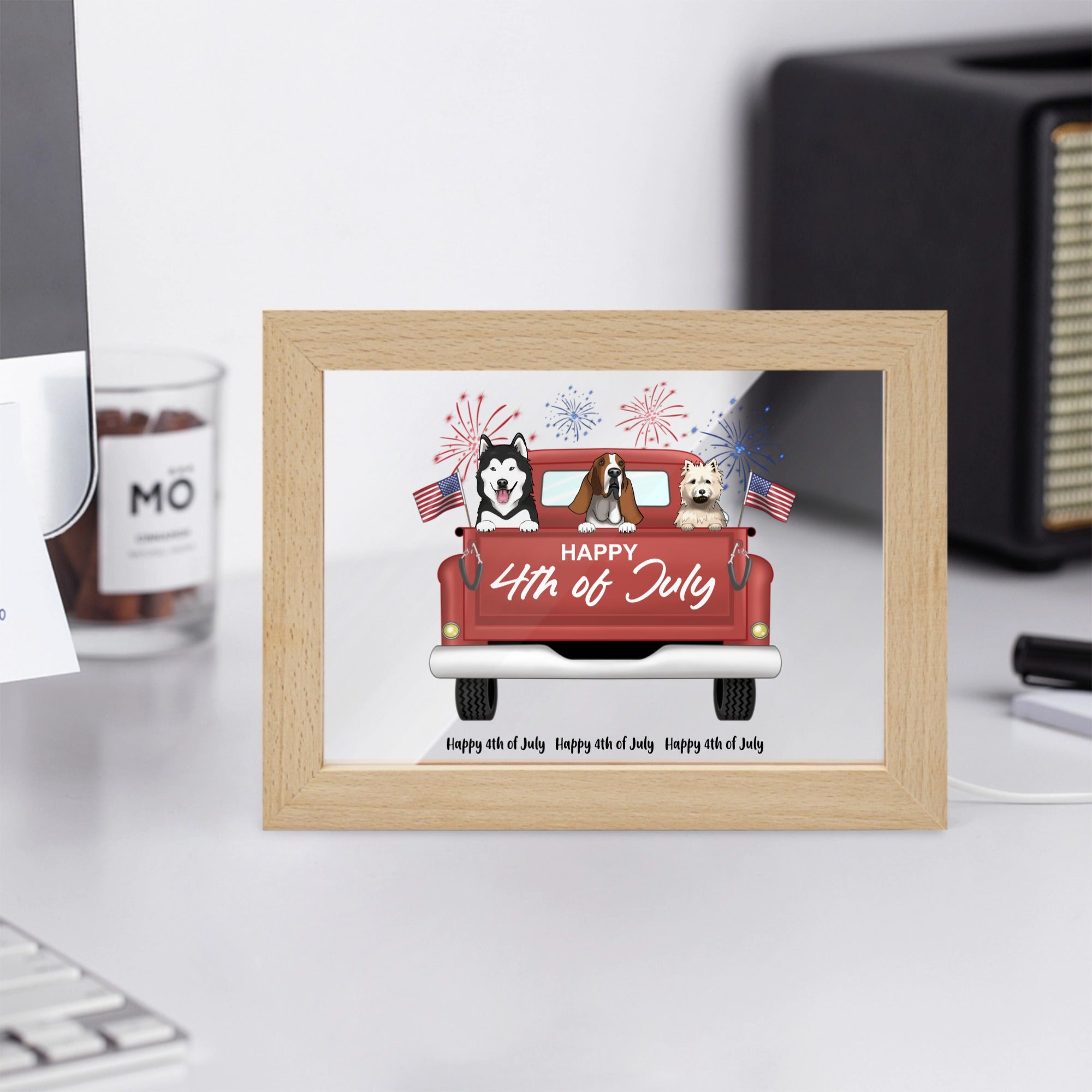 Happy 4th of July Wooden Framed