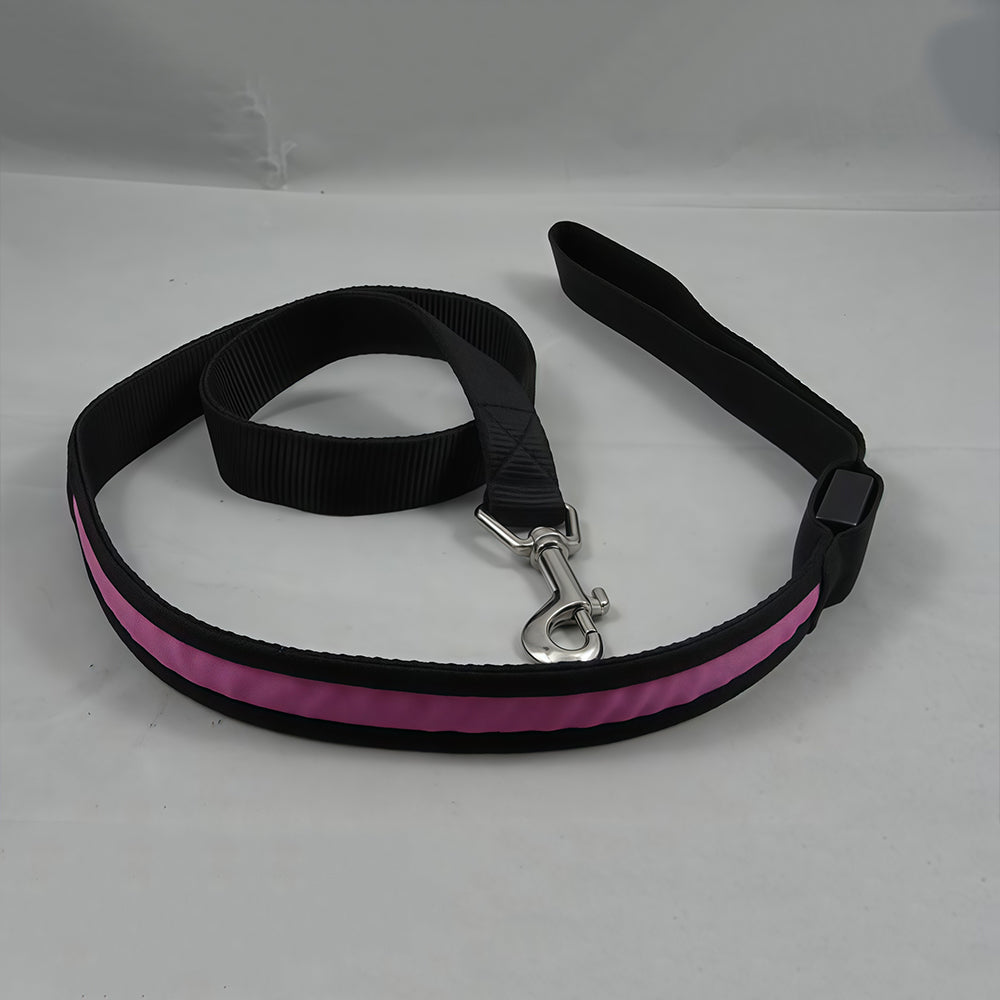 USB rechargeable LED dog leash, a safety light for night walking dog chain, suitable for all sizes of pets
